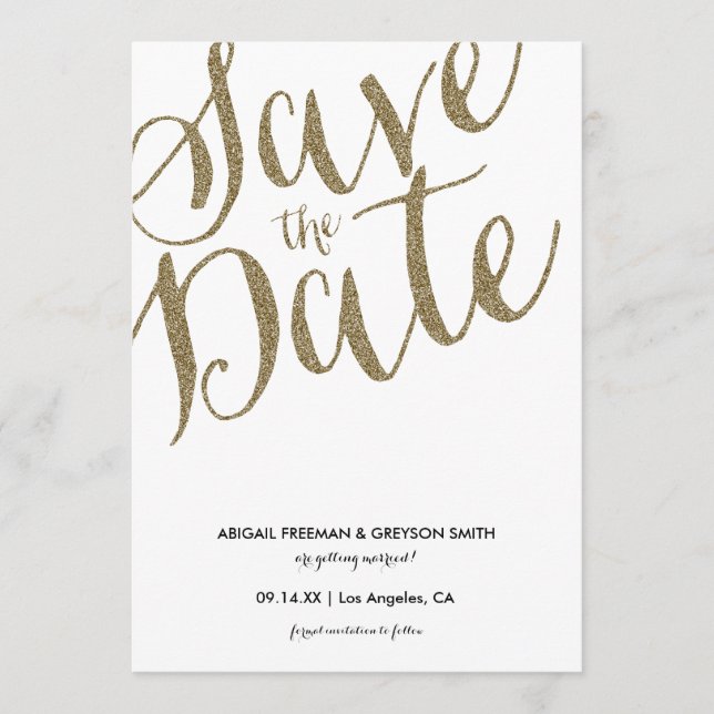 Glitz Imitats Glitzer Ankündigung Datum freihalten (Vorderseite)