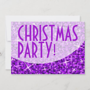 Glitz Lila Kurve "Weihnachtsfeier" Einladung