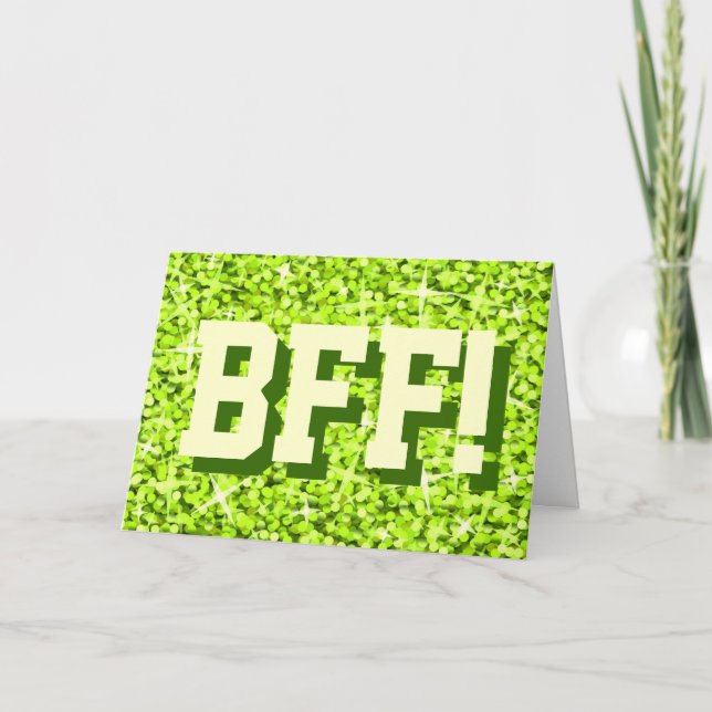 Glitz Limon "BESTE FREUNDIN"! Glückliche Geburtsta Karte (Vorderseite)