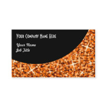 Glitz-orange schwarze Kurven-Visitenkarteschablone