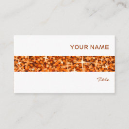 Glitz Orange Stripe Visitenkarte weiß