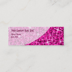 Glitz Pink Curve Visitenkartenmagazin Mini Visitenkarte