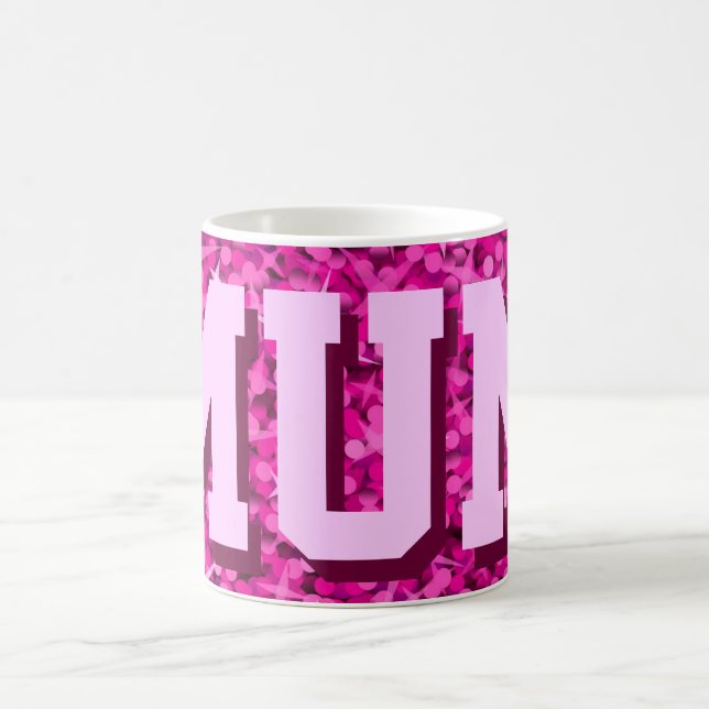 Glitz Pink "MUM"-Tasse Kaffeetasse (Mittel)