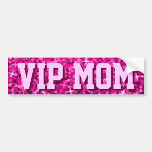 Glitz Pink "VIP MAMA" Autoaufkleber