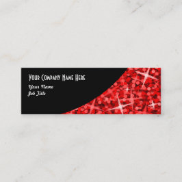 Glitz Red Black Curve Visitenkartenmagazin Mini Visitenkarte