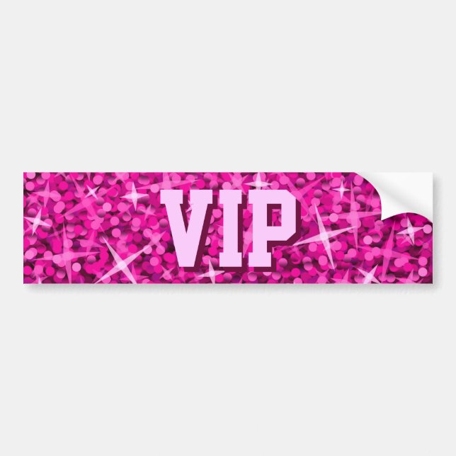 Glitz rosa "VIP-MAMA" Autoaufkleber (Vorne)
