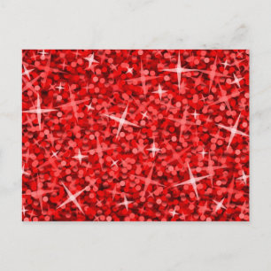 Glitz Rote Postkarte