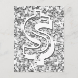 Glitz "Silver" Dollar Postkarte