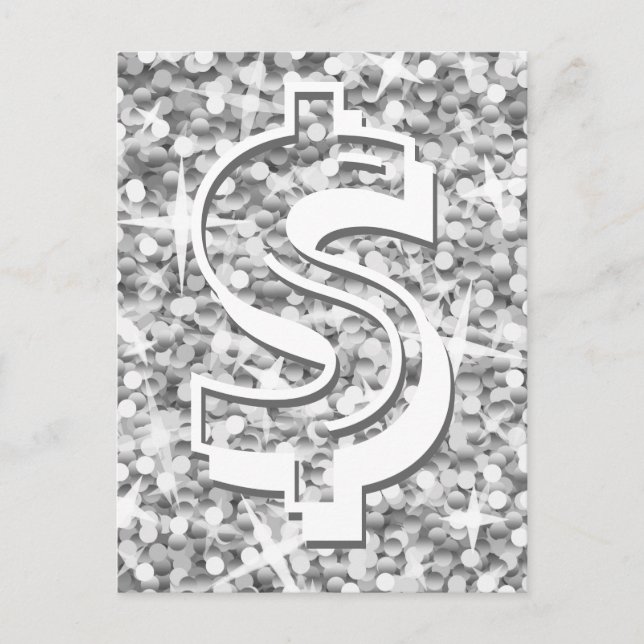 Glitz "Silver" Dollar Postkarte (Vorderseite)