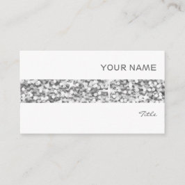 Glitz "Silver" Stripe Visitenkarte weiß