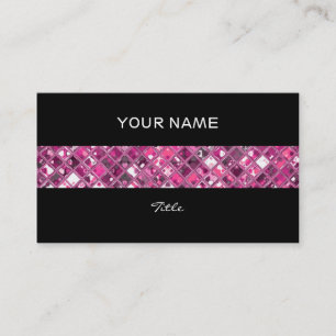 Glitz Tiles Hot Pink 1 Druckstreifen schwarz hinte Visitenkarte