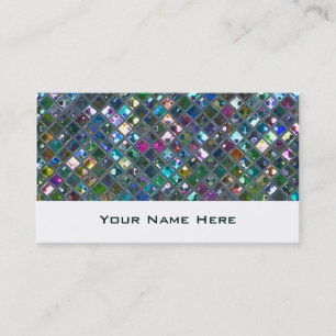Glitz Tiles Multicolored 2 Visitenkarte weiß