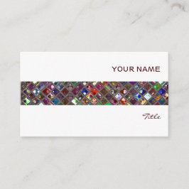 Glitz Tiles Multicolored Fliesenstreifen weiß Visitenkarte