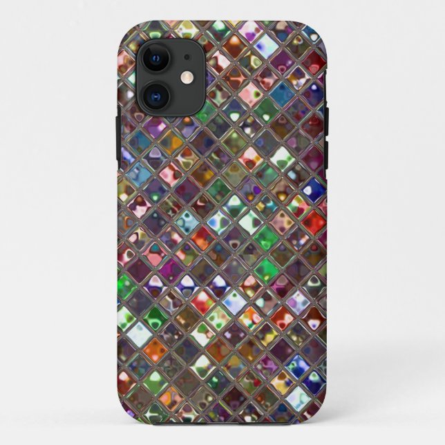 Glitz Tiles Multicolored Print iPhone Case (Rückseite)