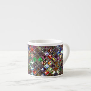 Glitz Tiles Multicolored Print Tasse Espresso