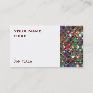 Glitz Tiles Multicolored Visitenkarte - weiße Seit