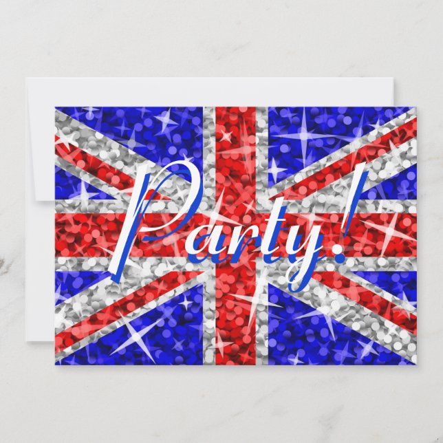 Glitz UK 'Party'Einladung Einladung (Vorderseite)