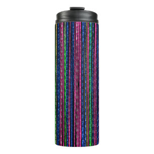 Glitz und Glam Funkelnd Streifen Thermosbecher