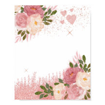 Glitz und Glam Rose Gold Glitzer Blank