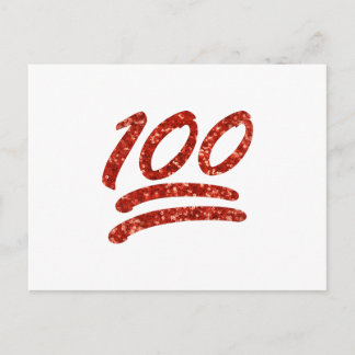 Glitzer 100 Emoji Postkarte