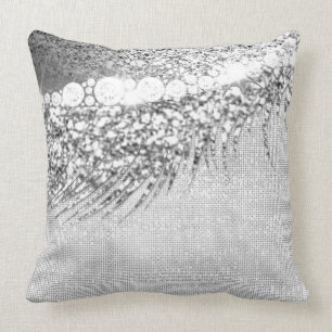 Glitzer 16. Makeup Artist Bride Lash Gray Spark Kissen