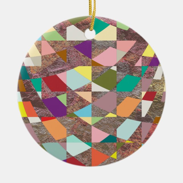 Glitzer abstrakt Colors Keramik Ornament (Vorne)