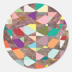 Glitzer abstrakt Colors Runder Aufkleber