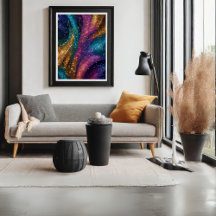 Glitzer-Abstrakt-Rosa-Kunstposter