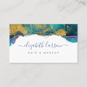 Glitzer Achat Elegante Haare Stylische Frisur Salo Visitenkarte