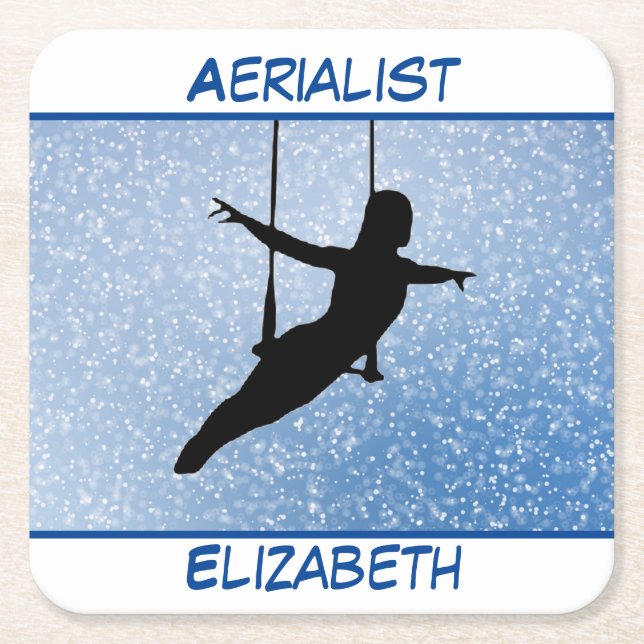 Glitzer Aerialist Rechteckiger Pappuntersetzer (Vorderseite)