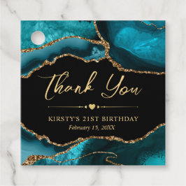 Glitzer Agate Birthday Party für aquamarine Imitat Geschenkanhänger