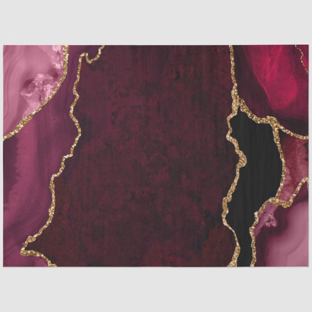 Glitzer Agate für Rot- und Gold-Imitate Seidenpapier (Vorderseite)