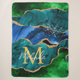 Glitzer Agate, Imitat für blaue und grüne Pfauenbä Sherpadecke