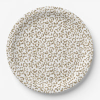 Glitzer Antiquitäten Gold Leopard Print     