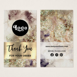Glitzer, Aquarell und Folienverpackung