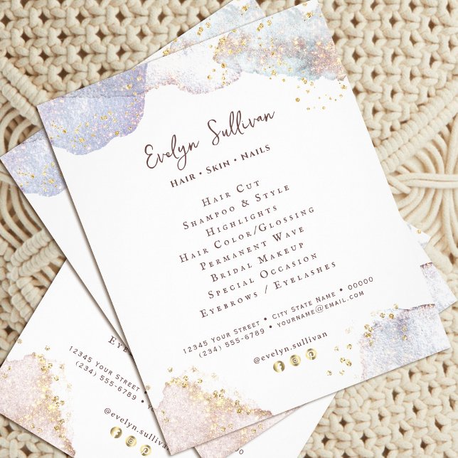 Glitzer Aquarellformen Flyer (Von Creator hochgeladen)