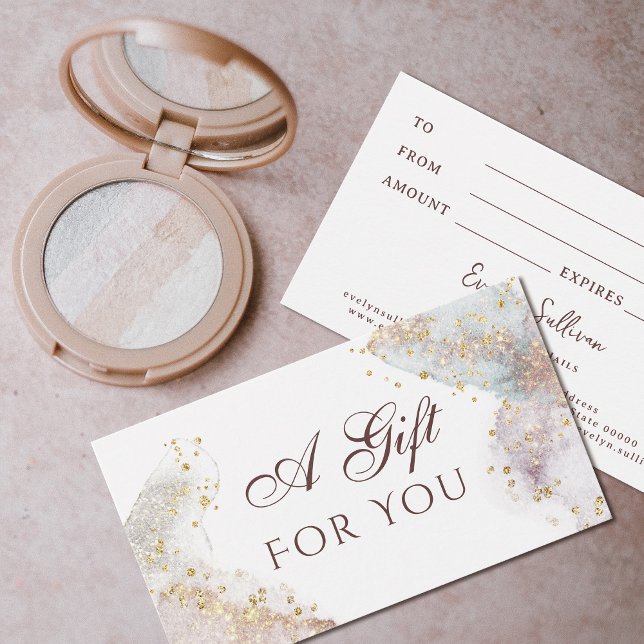 Glitzer Aquarellformen Geschenkkarte (Von Creator hochgeladen)