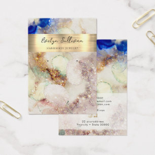 Glitzer Aquarellgoldfolie Schmuckkarte