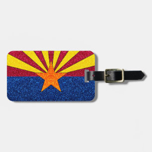 Glitzer Arizona Fahne individuell anpassbare Gepäc Gepäckanhänger