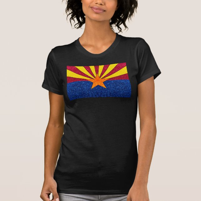 Glitzer Arizona Fahnenhemd T-Shirt (Vorderseite)