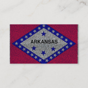 Glitzer Arkansas Flag anpassbare Visitenkarten Visitenkarte