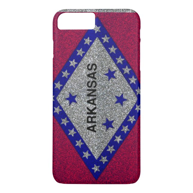 Glitzer Arkansas Flag iPhone 7 Fall Case-Mate iPhone Hülle (Rückseite)