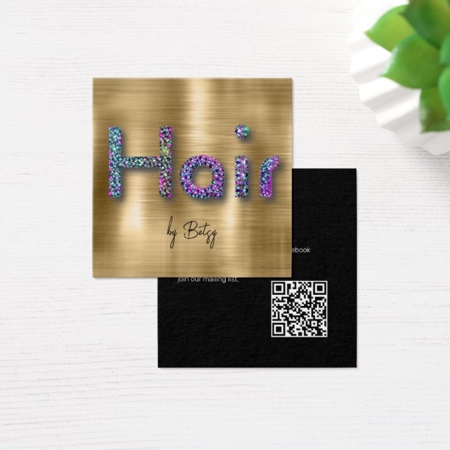 Glitzer auf der Gold Hair Stylist Business Card (Schreibtisch)