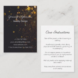 Glitzer auf der Visitenkarte "Black Juwelcare Card