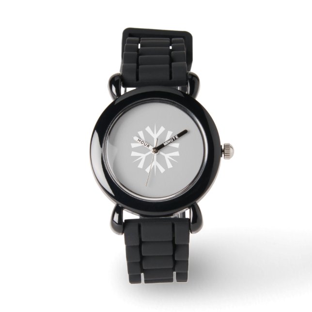 Glitzer auf Holiday / Schneeflocke Armbanduhr (Vorderseite)