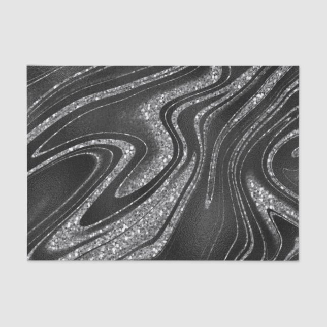 Glitzer auf schwarz schimmernd seidenpapier (Vorderseite)