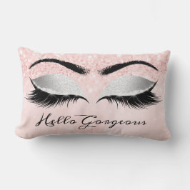 Glitzer Augen Makeup Lashes Silberfarben Pink Gorg Lendenkissen