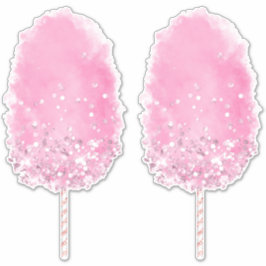 Glitzer aus Baumwolle niedlich rosa gürtlich Aufkleber