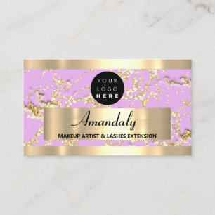 Glitzer aus Goldmarmor Mode Beautique Shop Violet Visitenkarte