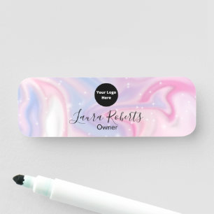 Glitzer aus rosa Marmor Namensschild